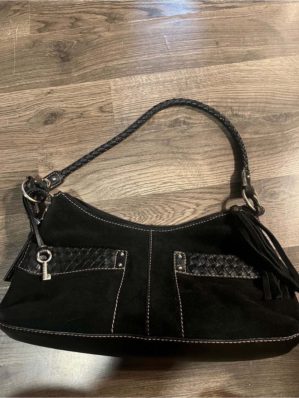 Y2K Camryn Fossil Shoulder bag with braided strap and fossil key